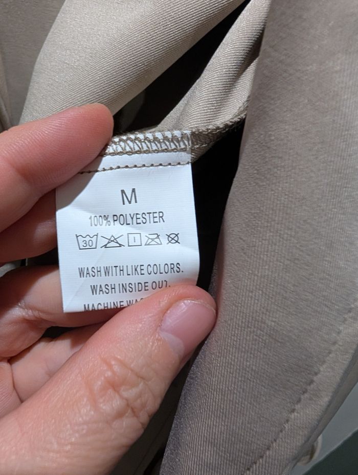 Trench court tendance beige taille M - photo numéro 6