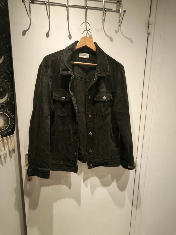 Veste en jean noire