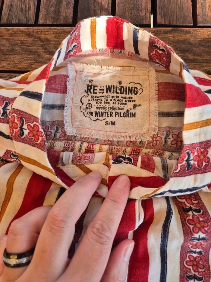Blouse Re Wilding rayé en coton T.36/38 - photo numéro 6