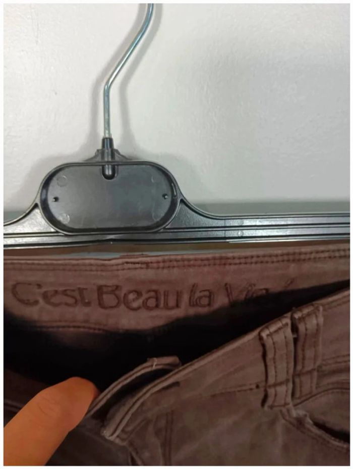 C17 pantalon marron c'est beau la vie 38 - photo numéro 3