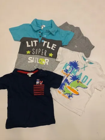Lot 4 T-shirts été garçon - 6m