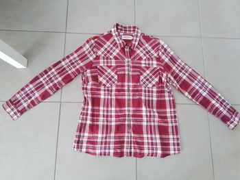 Chemise femme T 42/44  rouge et blanc