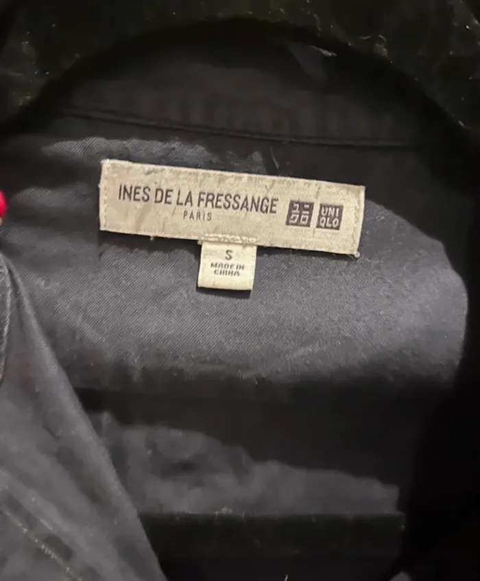 Chemise noire femme Inès de la fressange uniqlo S - photo numéro 2