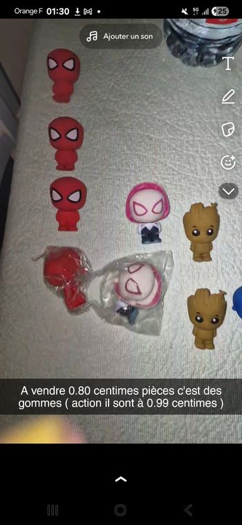 Lot Gomme marvel