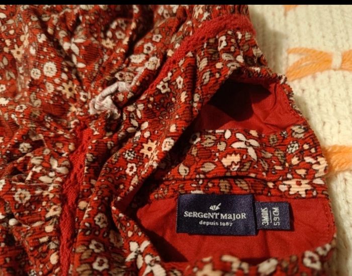 Robe Bébé Fille 3 Mois Sergent Major  Rouge Fleurie - photo numéro 4