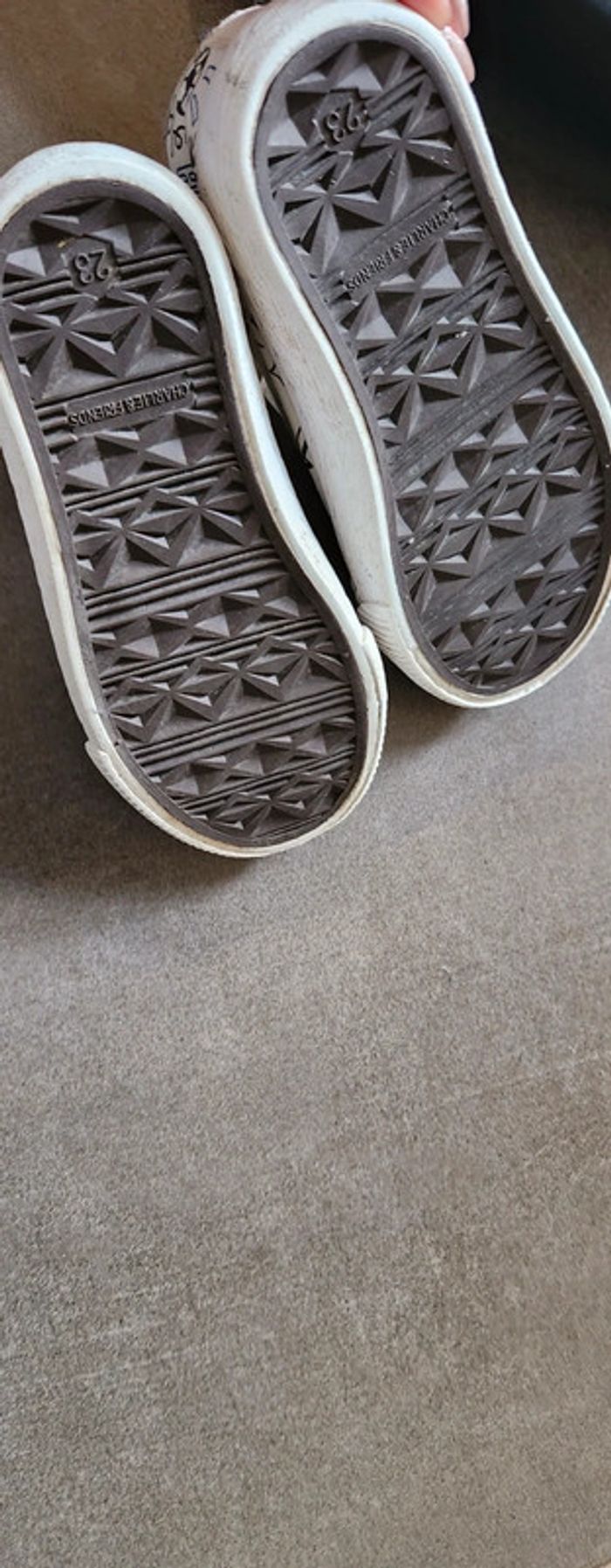 Baskets décor  foot garçon 23 blanc bleu - photo numéro 4