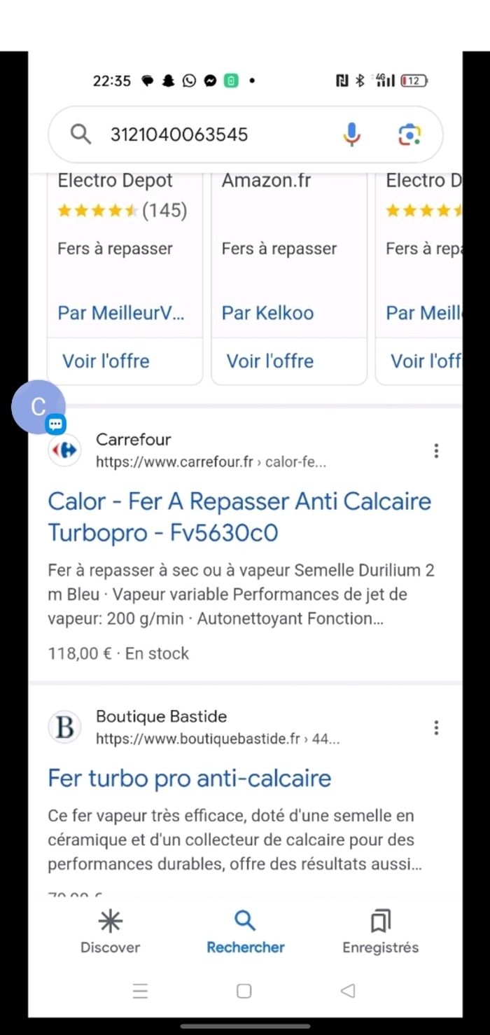 Fer à repasser  calor - photo numéro 2