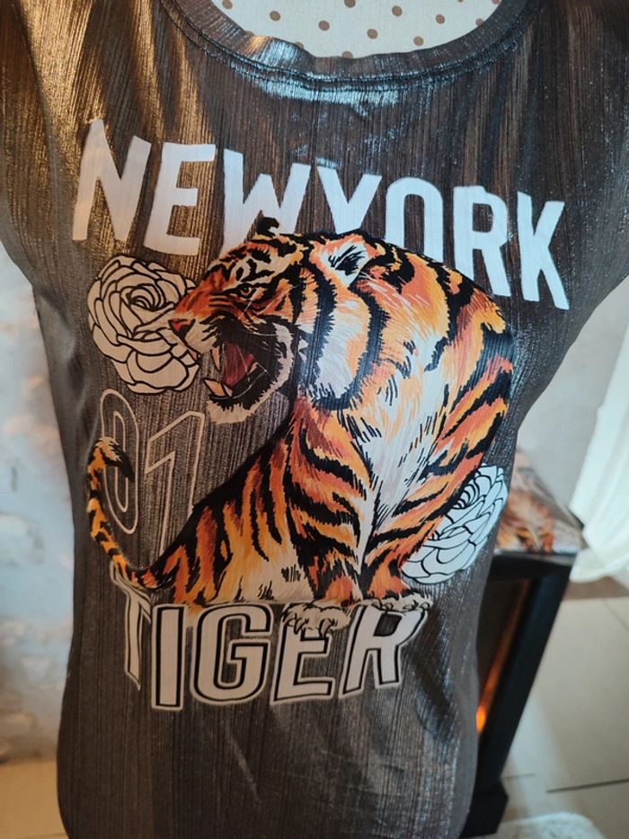 T shirt imprimé tigre - photo numéro 6