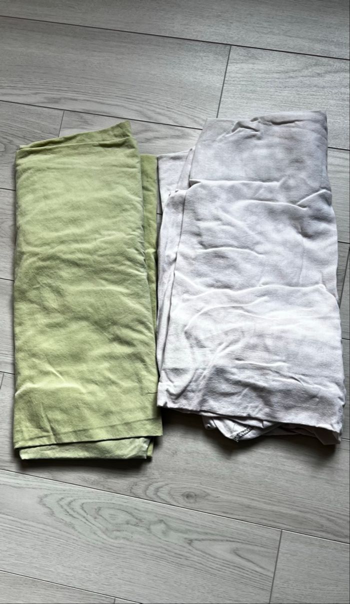 Lot de 2 draps housse 1 personne