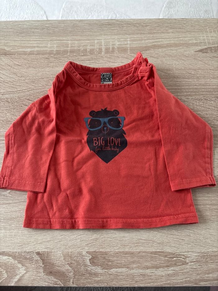 TEE shirt Manche Longue 12Mois- 74 cm