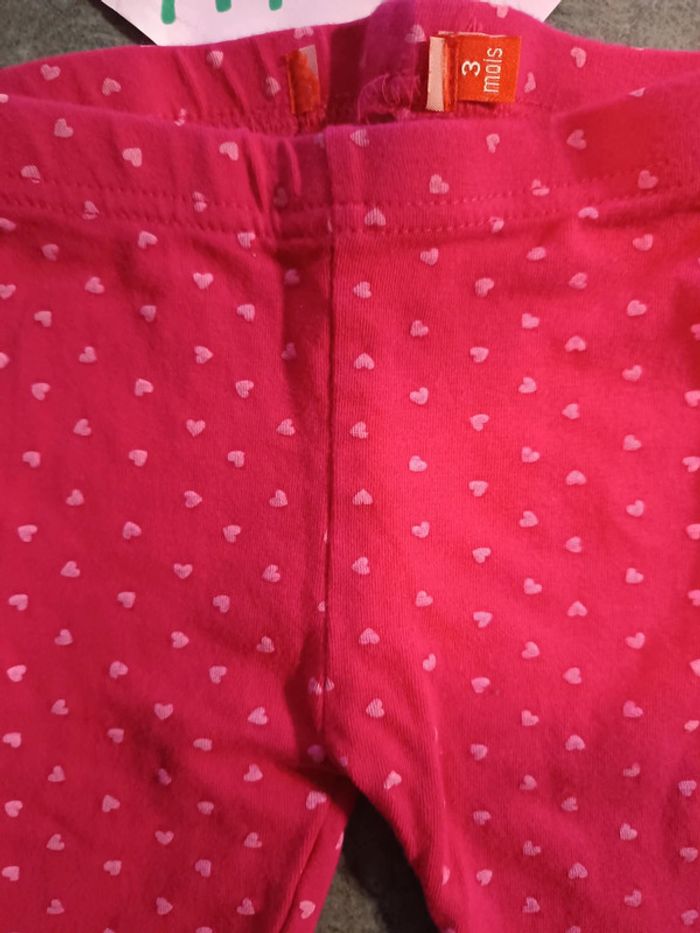 Legging rose coeurs 3 mois - photo numéro 2