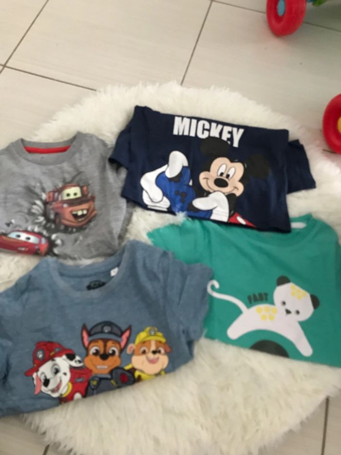 Lot t shirt cars pat patrouille Mickey