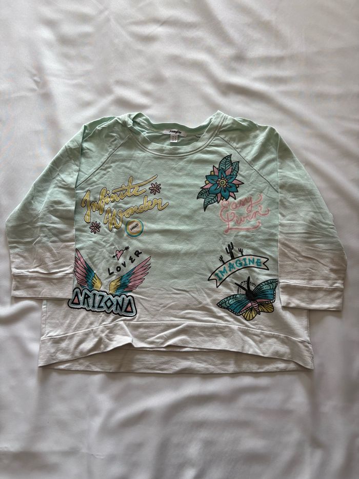 Top menthe/anis à manches 3/4 - S/36