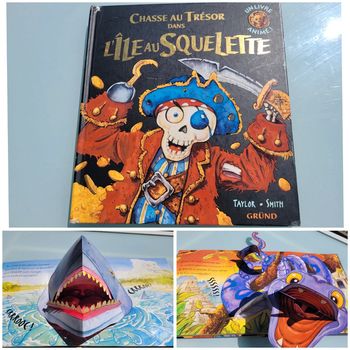 Beau livre pop-up Chasse au Trésor dans l'île au Squelette 🦴 73