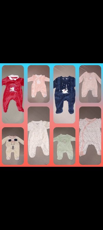 Lots Pyjamas velours naissance