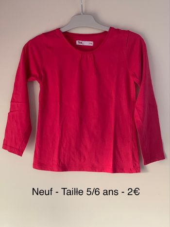 T-shirt manches longues fuchsia