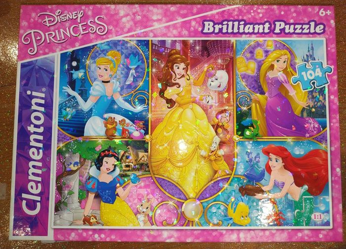 Puzzle brillant princesses 6+ 104 pièces