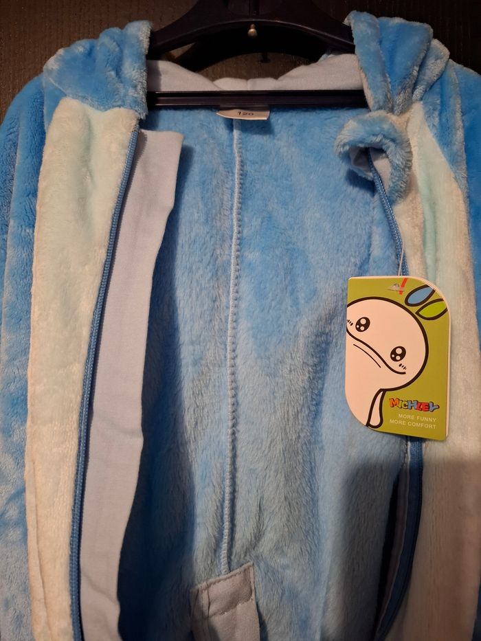 Combinaison grenouillère kigurumi pyjama enfant fille garçon mixte peluche Stitch - photo numéro 3