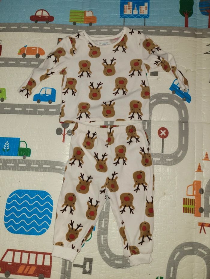 Pyjama chaud 2 pièces renne 12 mois
