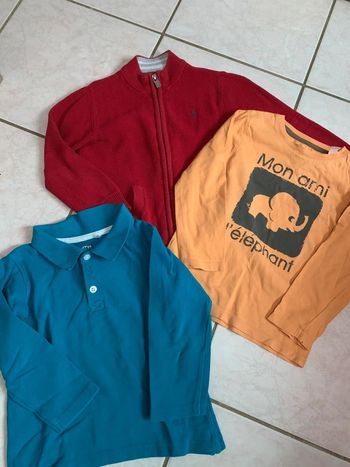 4ans pull polo et t shirt