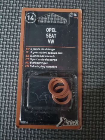 Joints de vidange 14mm Opel Seat VW