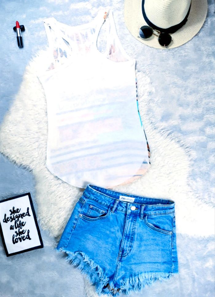 Débardeur estival hippie- T.S ou T.36 🖤 - photo numéro 2