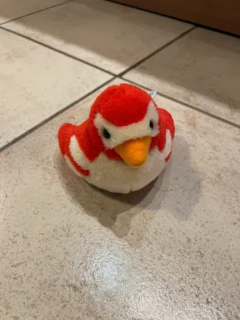 Peluche oiseau (non musical) rouge