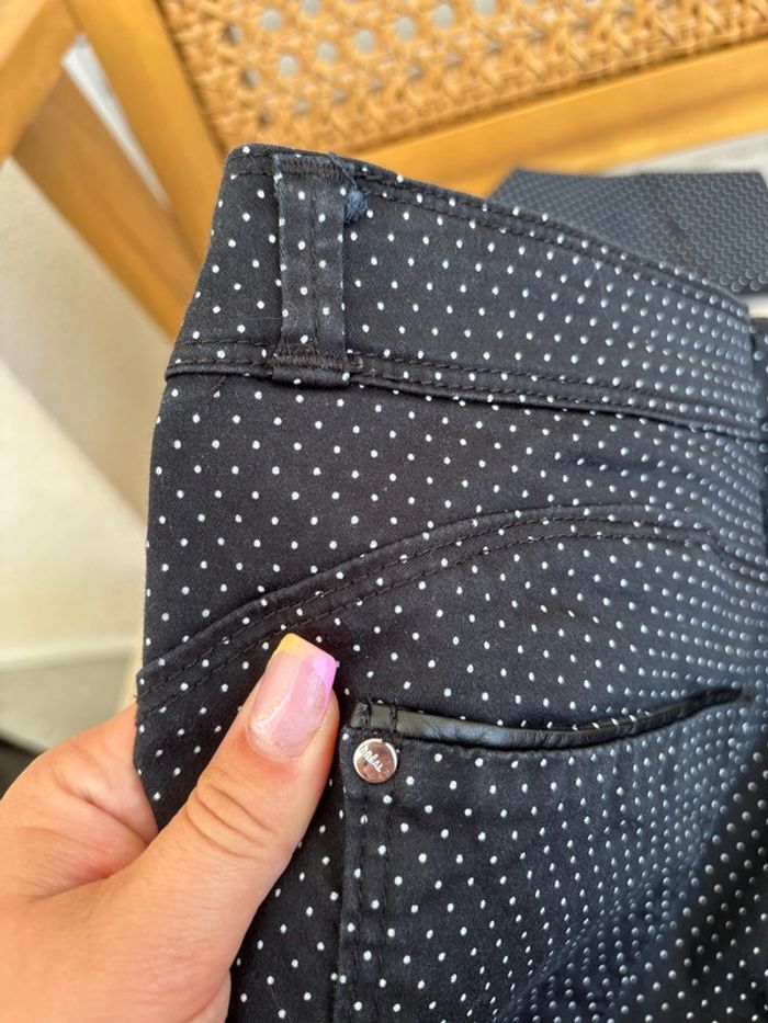pantalon noir à pois blancs Breal taille 38 neuf - photo numéro 10