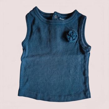 🩷 Débardeur marine pour fille, taille 12 mois.