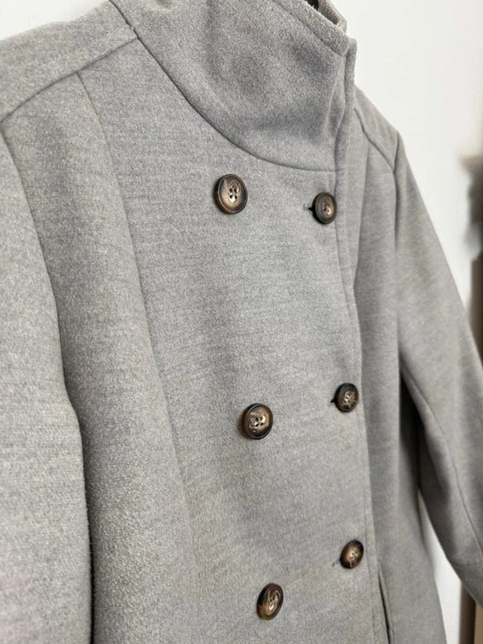Manteau caban Kiabi gris femme taille 44 parfait état - photo numéro 2