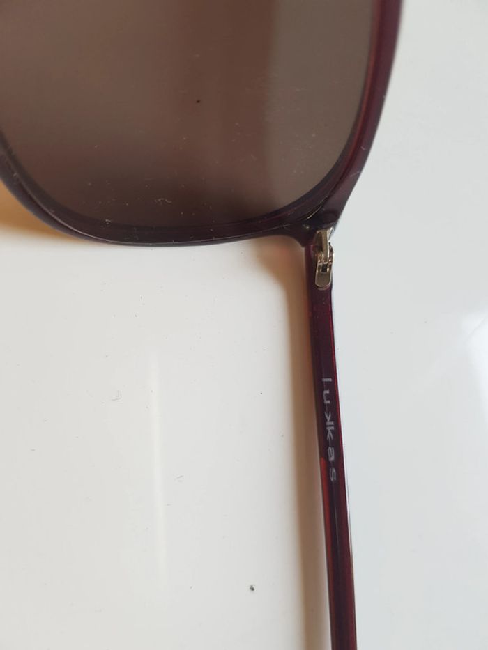 Monture de lunettes de soleil brun rouge - photo numéro 7