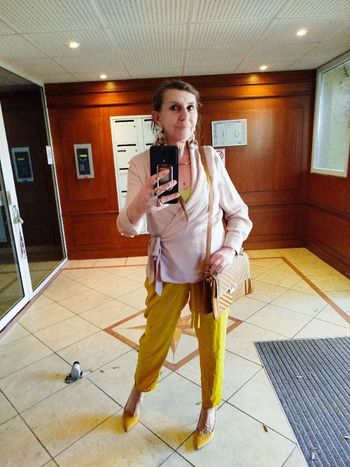 Blouse portefeuille nude ZARA L/XL