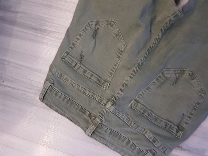 Jeans destroy kaki - photo numéro 4