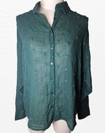 Chemisier manches longues Stradivarius –Taille S – Vert – État : Très bon