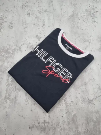 Crop top Tommy Hilfiger noir – Taille L Femme (mesures en photos)