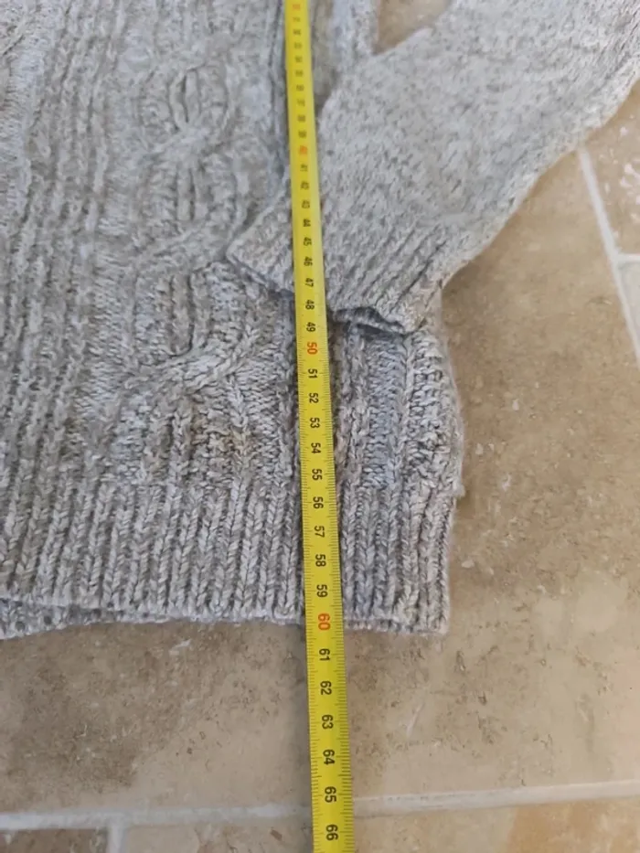 Magnifique pull femme couleur lin/crème style tricot XS Tommy Hilfiger, tâches devant - photo numéro 4