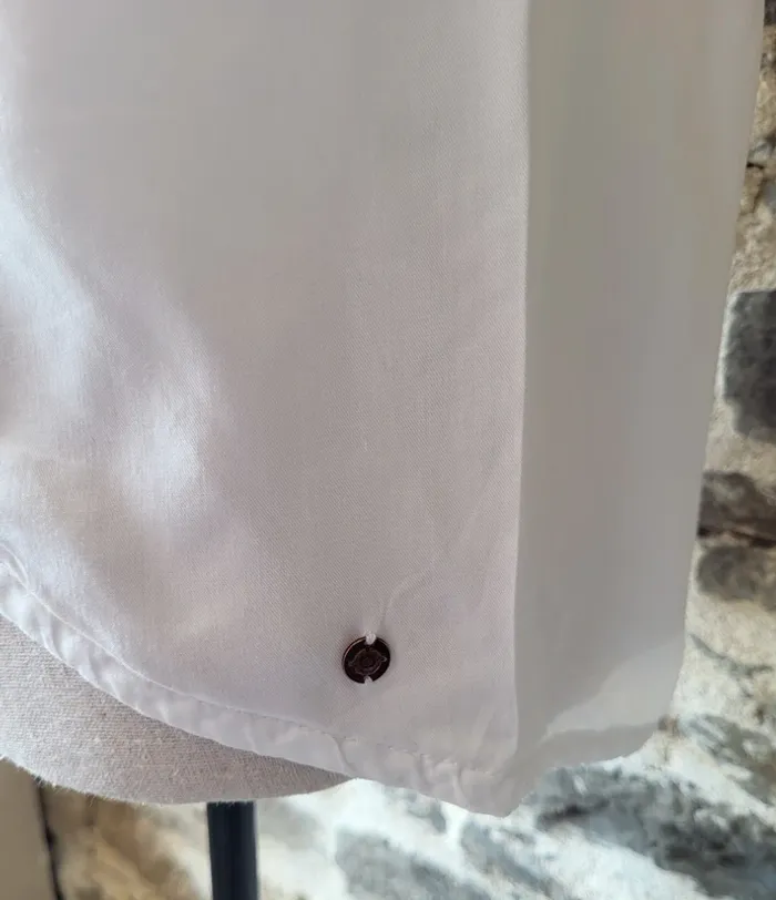Débardeur blanc en coton lyocell Bonobo Taille 36 - photo numéro 4