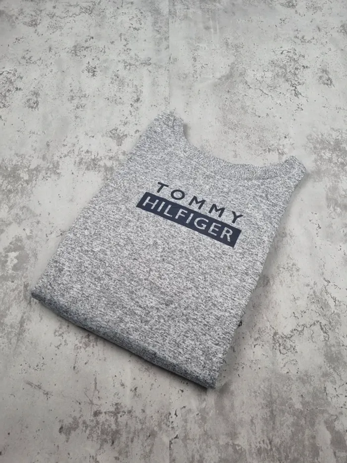 Sweat gris Tommy Hilfiger – Taille XXL Femme (mesures en photos)
