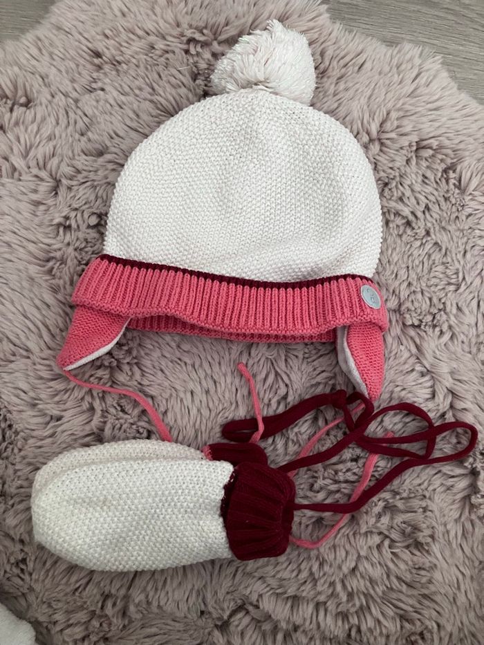 Bonnet moufles  fille 18 mois - photo numéro 2