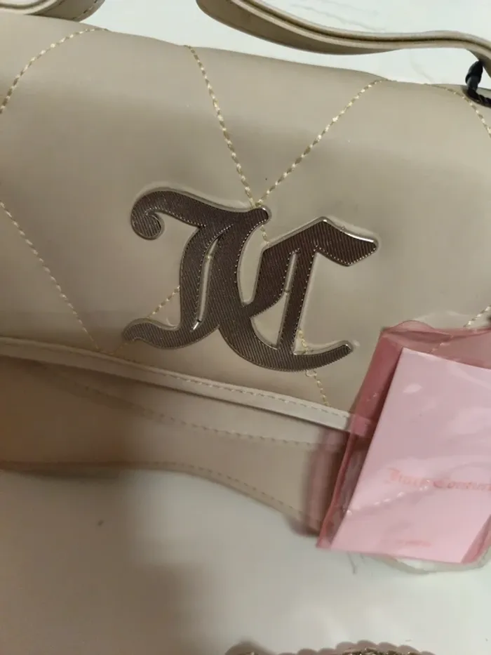 Sac a main beige satiné Juicy Couture - photo numéro 3