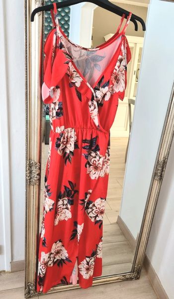 Longue robe rouge femme