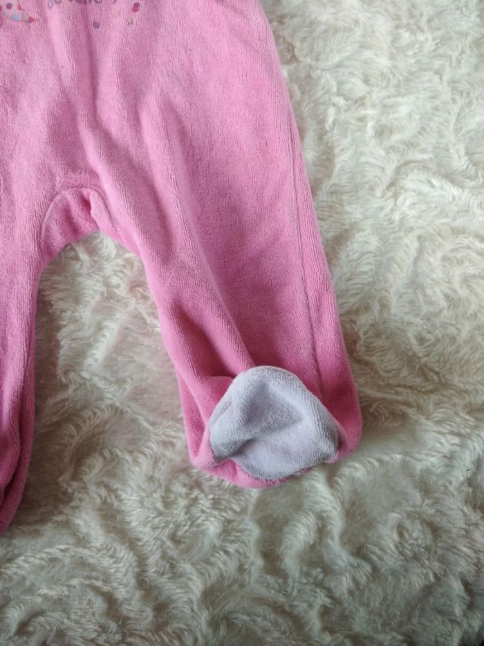 Pyjama grenouillère velours Fille 3 mois Sourinette de lune jolie Tissaia - photo numéro 8