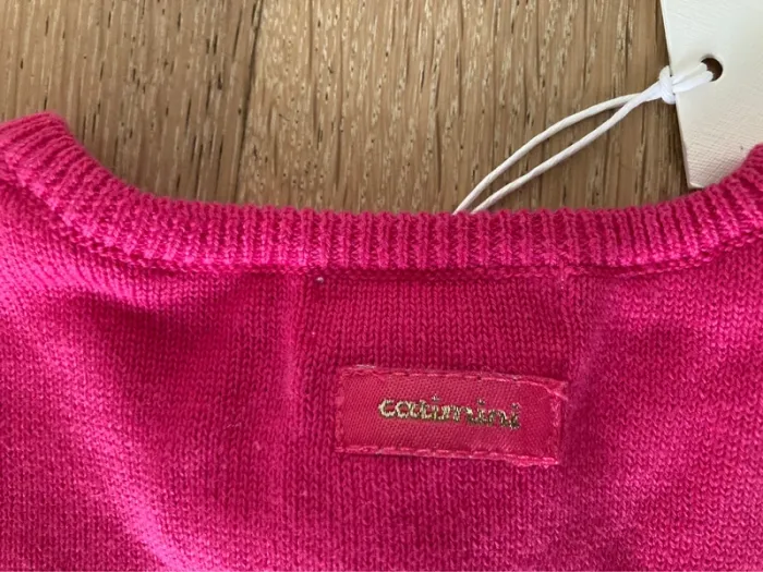 Catimini gilet fille rose bleu mignon taille 6 mois - photo numéro 4