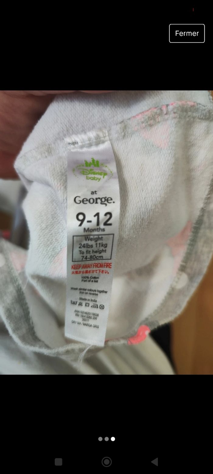 Robe tunique bébé fille Minnie mouse Disney - photo numéro 2