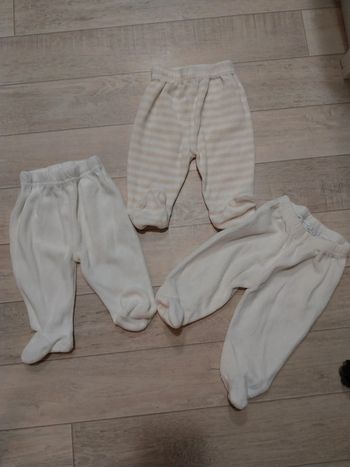 Lot 3 bas pyjama velours T3M