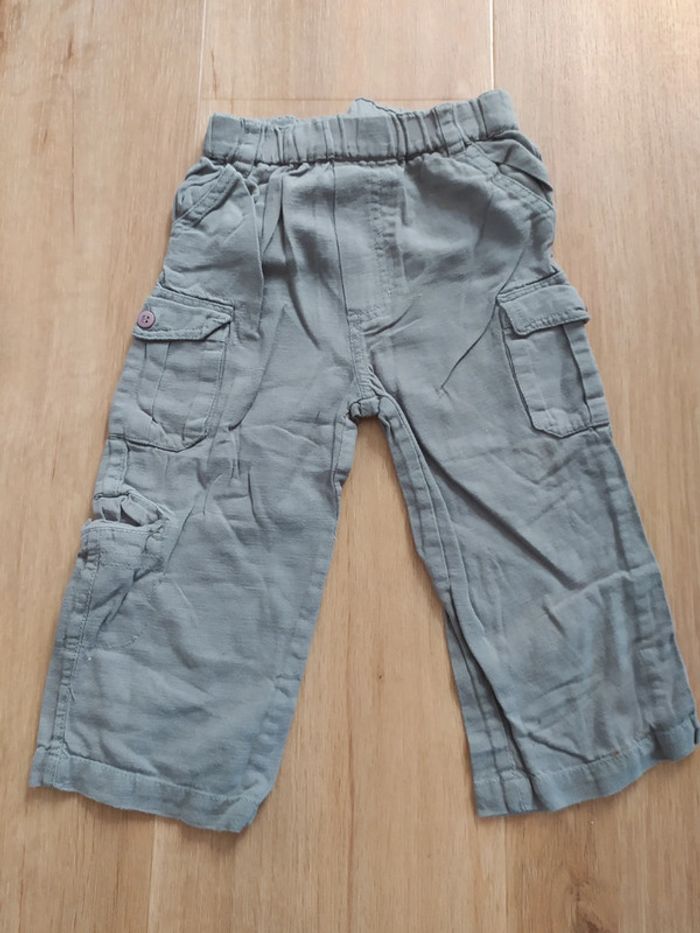 Pantalon DPAM 18M beige/gris