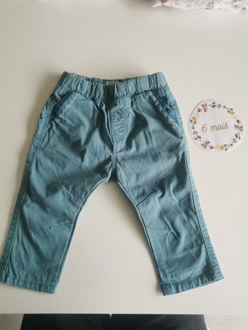 Pantalon bleu bébé garçon 6mois obaibi tbe