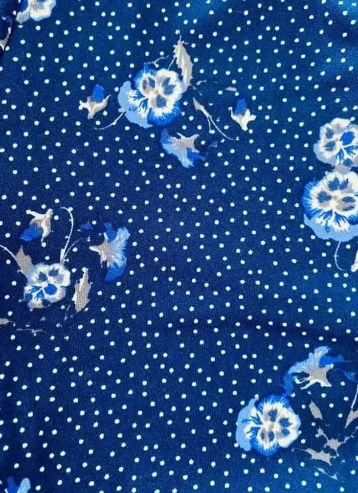 Jolie Robe midi marine à fleurs T36 /S neuve - photo numéro 2