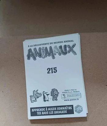 Lot de 10 images Panini A la découverte du monde animal 2019