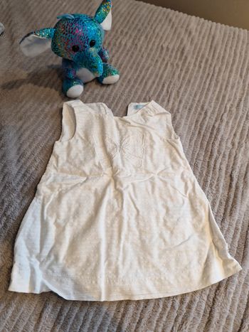 Jolie robe blanche été fille 12 mois Obaibi
